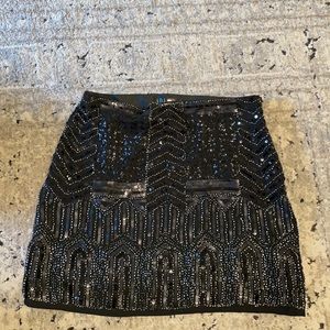 Kali Black Sequin Mini Skirt